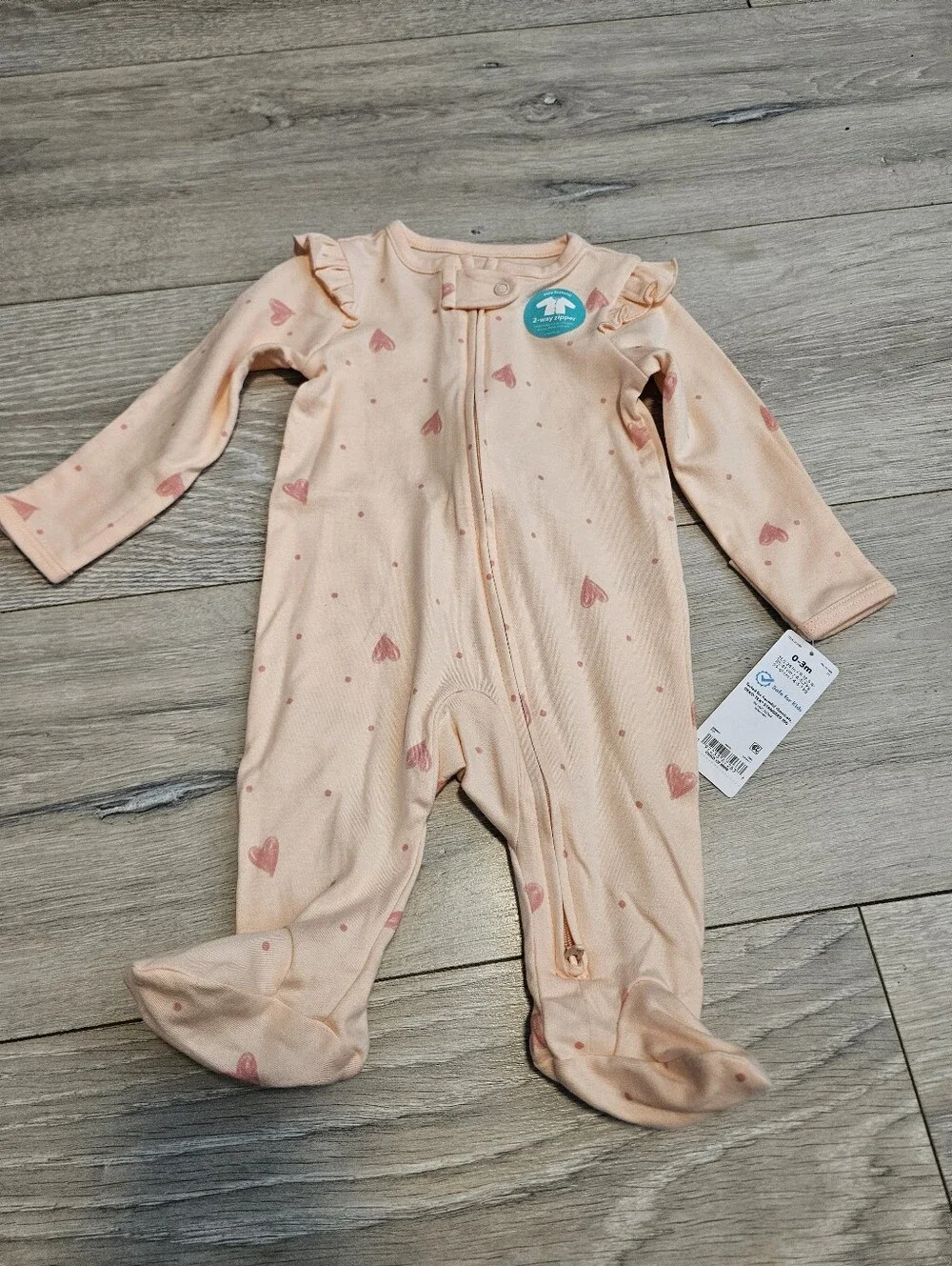 NWT Lot 5 Carters Child Of Mine Baby Girl Footed Sleep Play Pajamas 0-3 Months